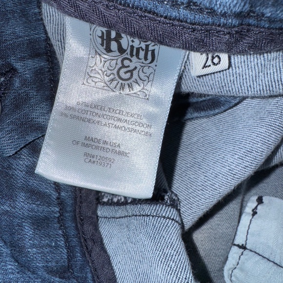 Rich & Skinny tab waist jeans size 26 - Picture 8 of 8